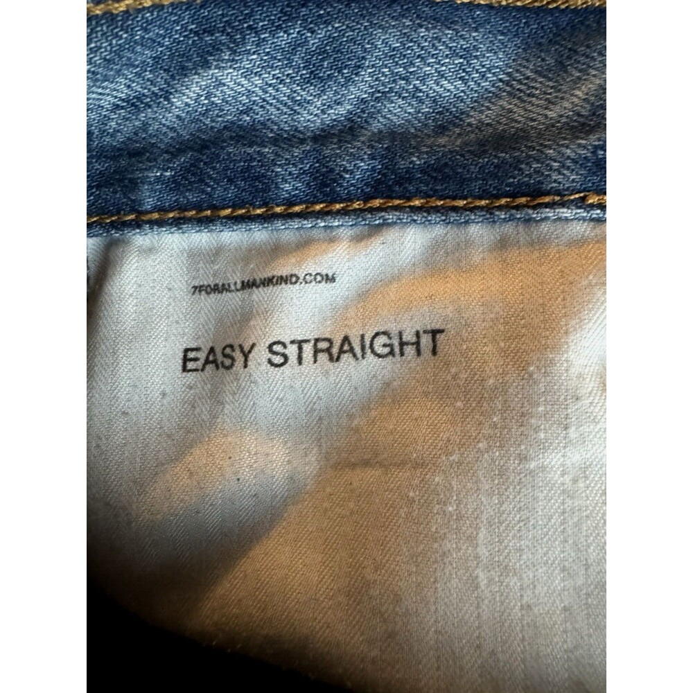 7 For All Mankind Womens Star Panel Easy Straight Button Fly Jeans Blue Size 27 - Picture 7 of 14
